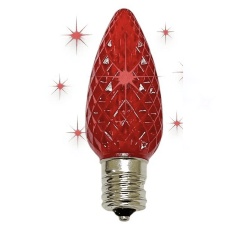 C9 Tuff Bulbs LED Christmas twinkle light bulb in red