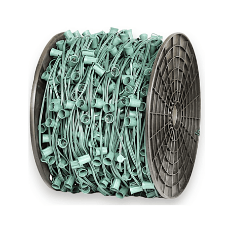 FIRE-SALE C9 Socket Spool 12” spacing 1000ft Minleon on spool