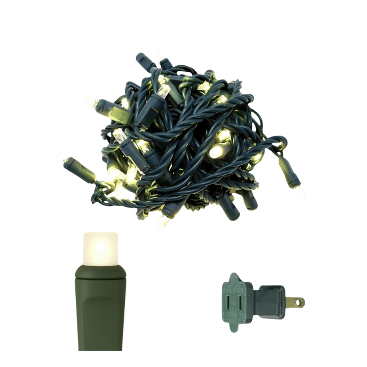 FIRE SALE - 50L 6" Spacing Concave LED Mini Christmas Light (Ball)- WARM WHITE