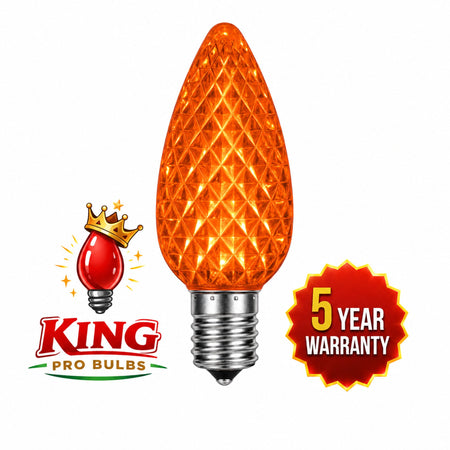 King Pro Bulbs orange C9 LED Christmas light bulb