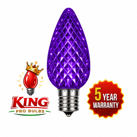 King Pro Bulbs purple C9 LED Christmas light bulb