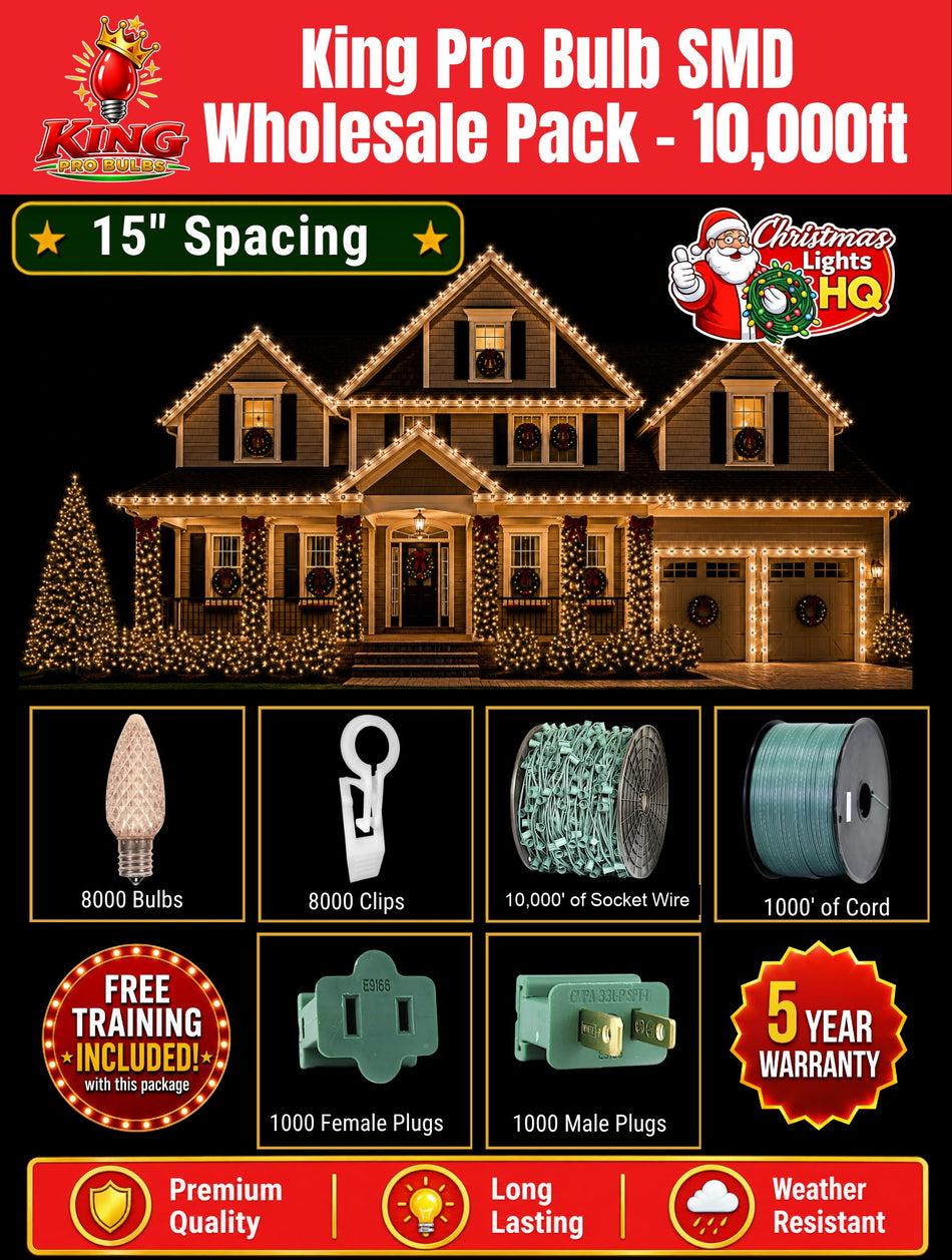 King Pro Bulb SMD Wholesale Pack 15 inch spacing 10,000 ft