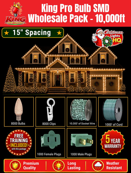 King Pro Bulb SMD Wholesale Pack 15 inch spacing 10,000 ft