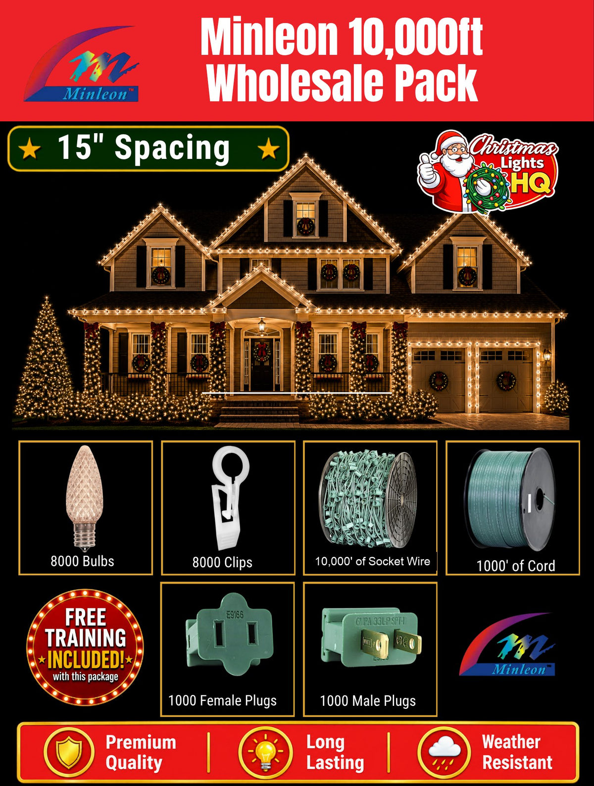 King Pro Bulb SMD Wholesale Pack 15 inch spacing 10,000 ft