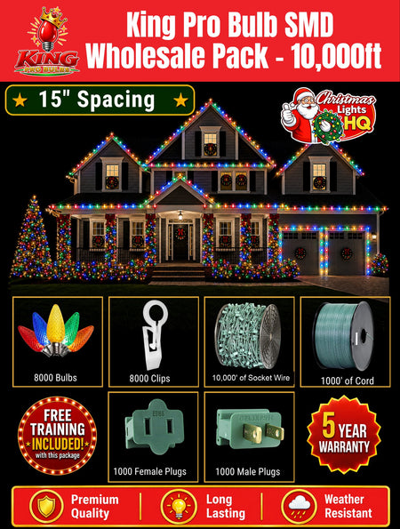 King Pro Bulb SMD Wholesale Pack 15 inch spacing 10,000 ft