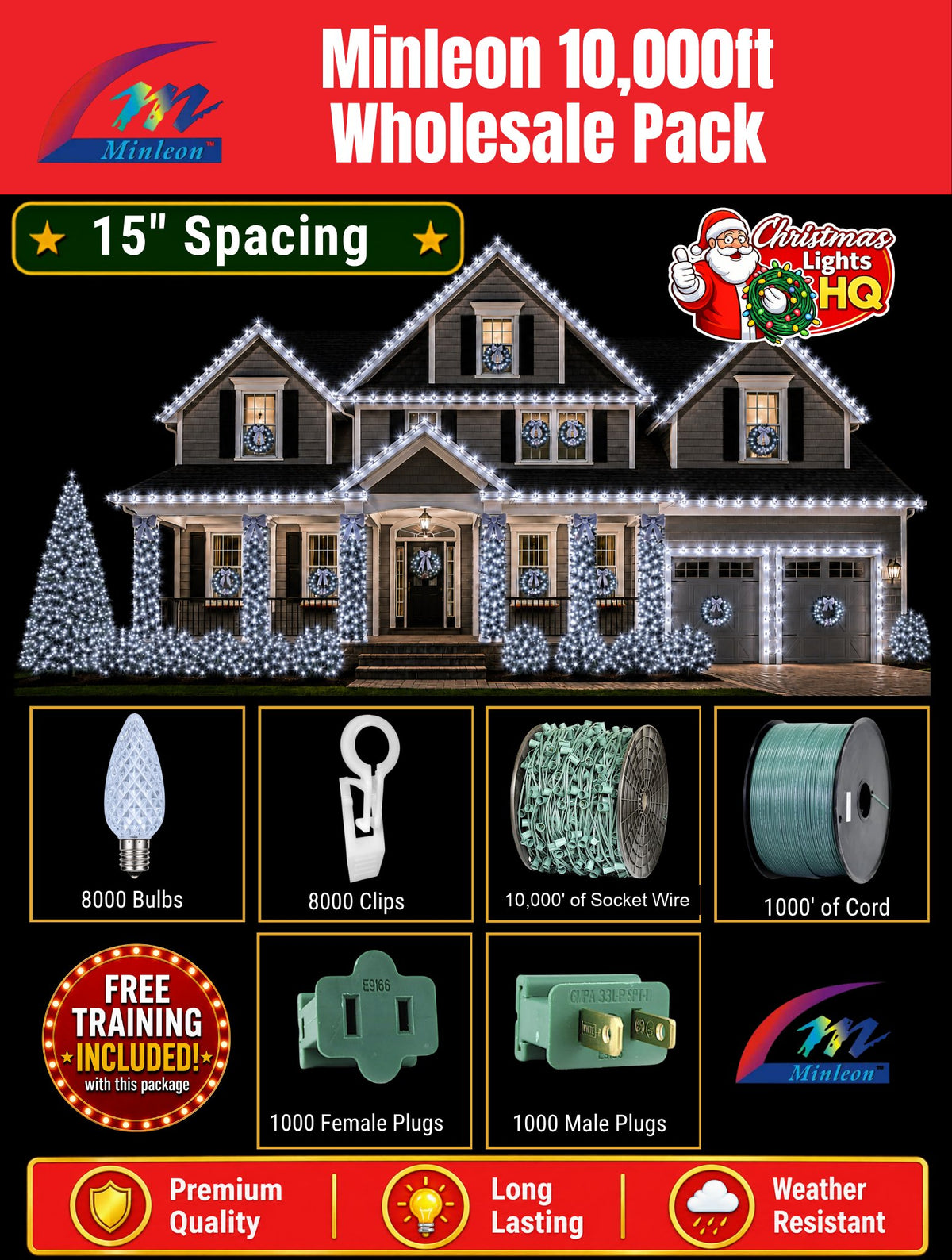 King Pro Bulb SMD Wholesale Pack 15 inch spacing 10,000 ft