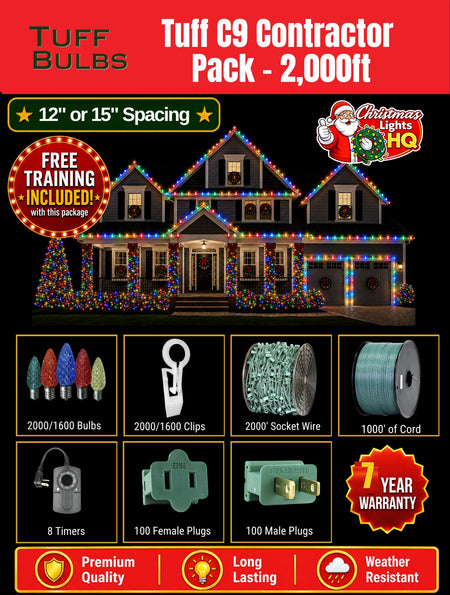 Tuff Bulbs C9 kit — 7-year warranty