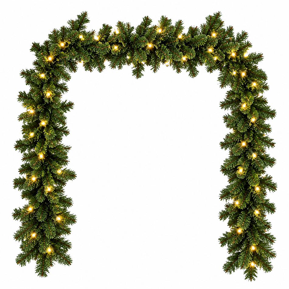 Oregon Fir Garland 9' in four styles-   Pro-Grade PVC Pine Garland