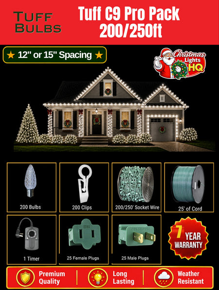 Tuff Bulbs C9 kit — 7-year warranty