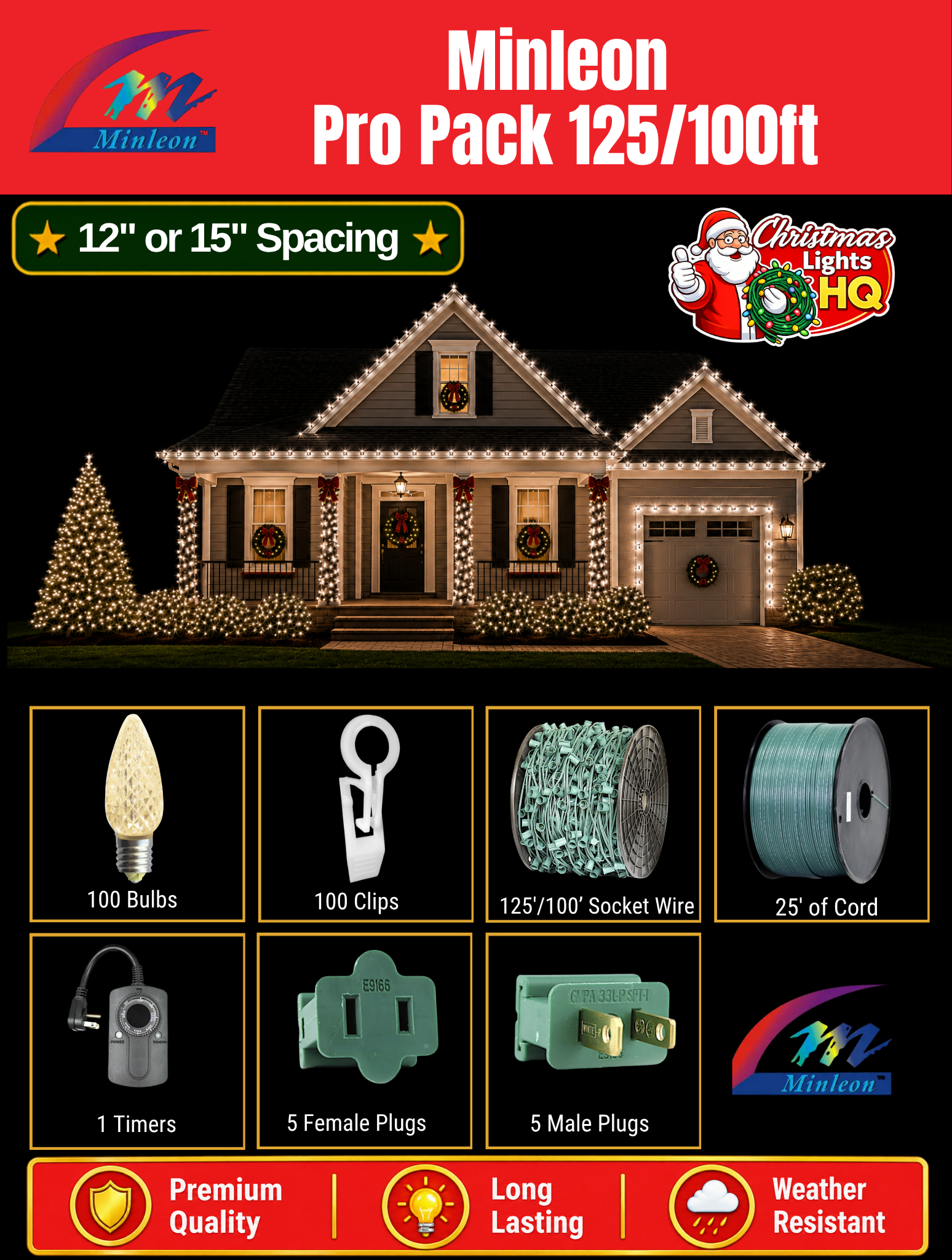 Tuff Bulbs Pro Pack 100/125ft - Christmas Lights HQ - placeholder pending final artwork