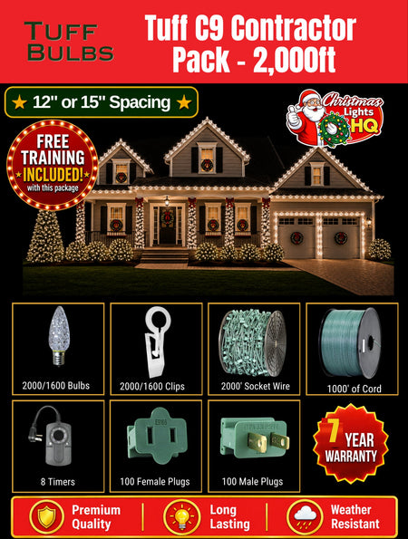 Tuff Bulbs C9 kit — 7-year warranty